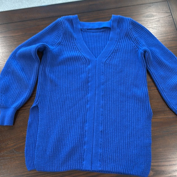 Blue Ribbed Sweater - Picture 2 of 5